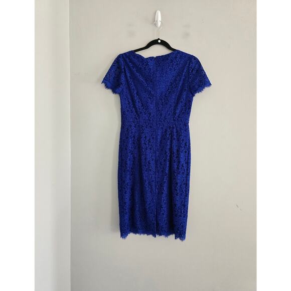 Diane Von Furstenberg Blue Lace Dress 6 NWT - Picture 5 of 5